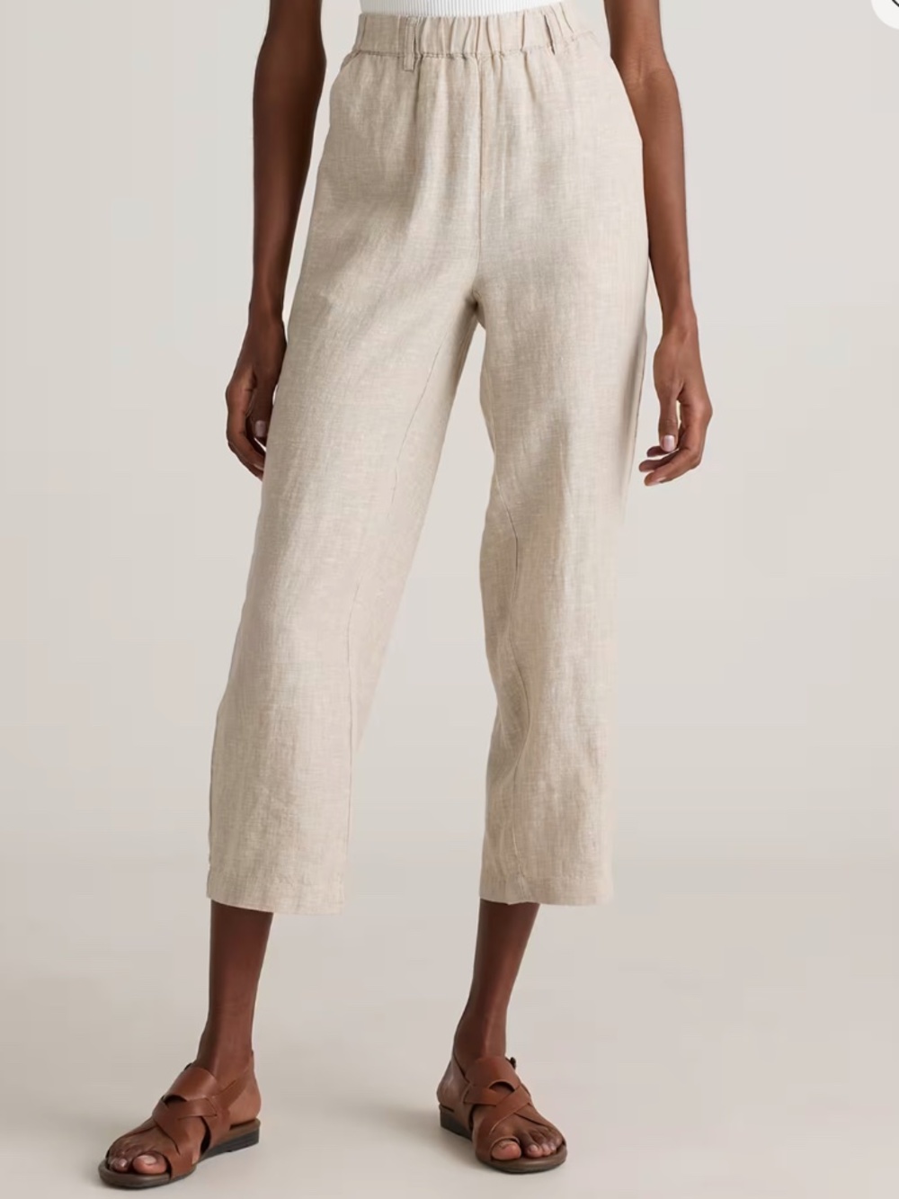 QUINCE 100% European Linen Pants in Color Flax